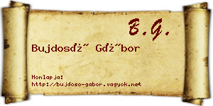 Bujdosó Gábor névjegykártya
